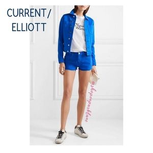 Current/Elliott Blue Boyfriend Denim Shorts, Sz 24